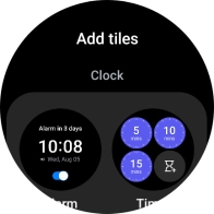 Press the required widget to add it.