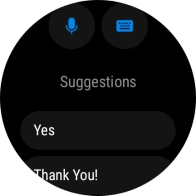 Press the microphone icon and follow the instructions on the screen to record and send the required reply.