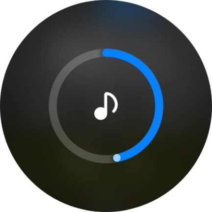 Slide the circle to select the required volume.