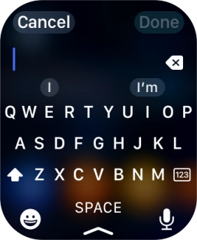 Press the microphone icon to turn on voice input.