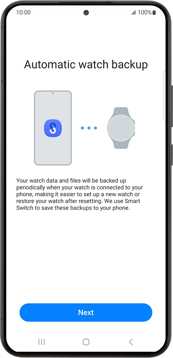 On your phone: Press Next.