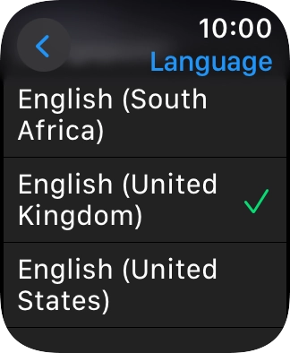 Press the required language.