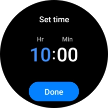 Slide your finger up or down on the screen to set the required time.