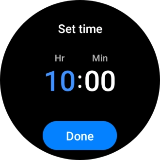 Slide your finger up or down on the screen to set the required time.