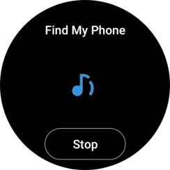 Press Stop when you've found your phone. Press Stop when you've found your phone.