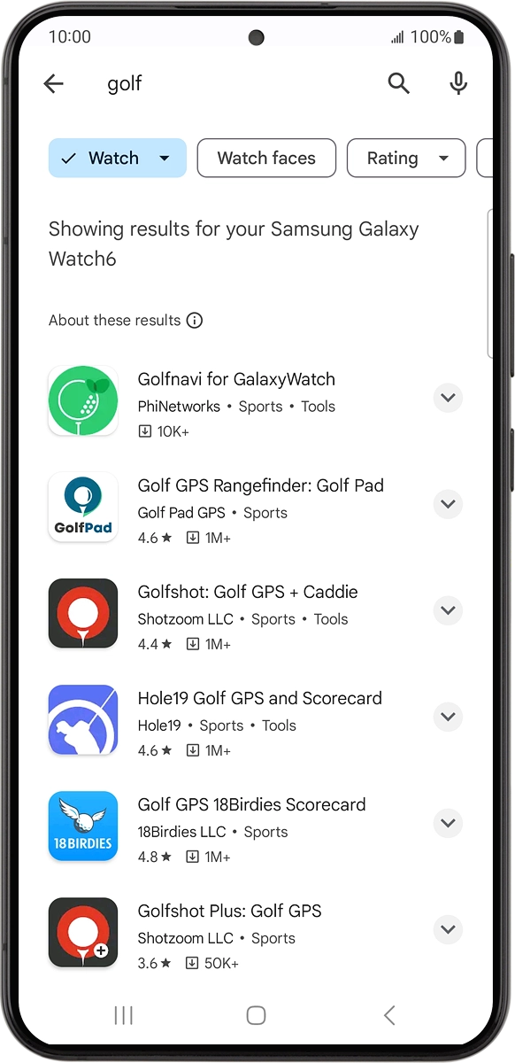 On your phone: Press the required app.