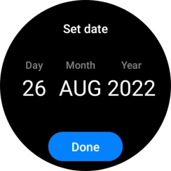 Slide your finger up or down on the screen to set the required date.