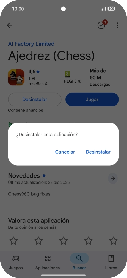 Pulsa Desinstalar.