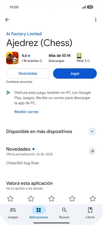 Pulsa Desinstalar.