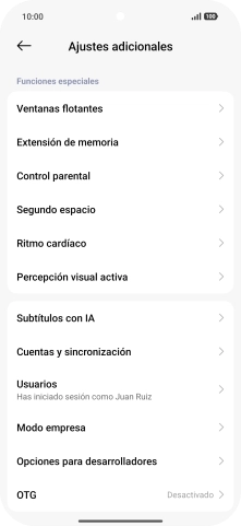 Pulsa Cuentas y sincronización. Pulsa Cuentas y sincronización.