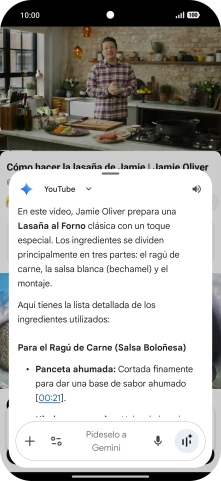 La respuesta de Gemini a tu pregunta se visualiza ahora en la pantalla. La respuesta de Gemini a tu pregunta se visualiza ahora en la pantalla.