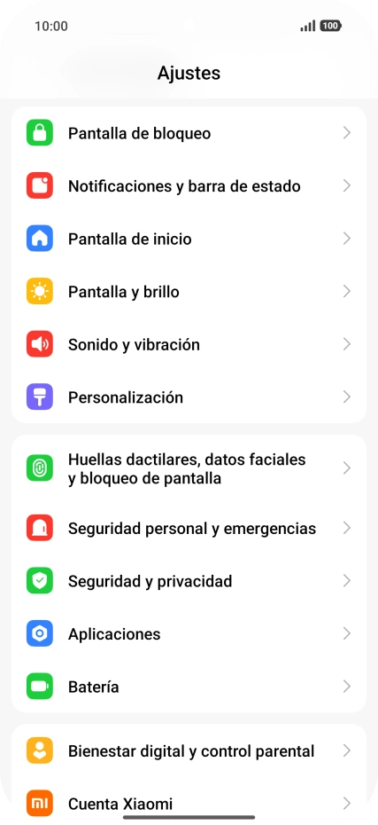 Pulsa Aplicaciones.