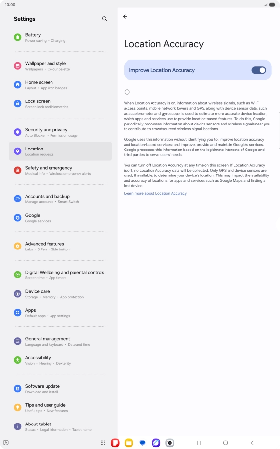 If you press the indicator next to 