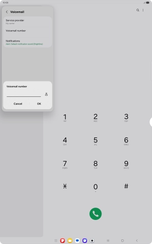 Key in +447836121121 and press OK.