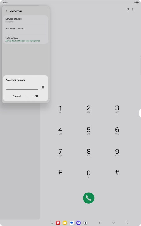 Key in +447836121121 and press OK.