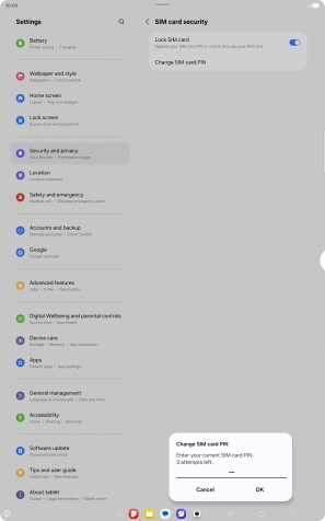 Key in your current PIN and press OK.