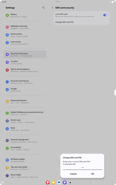 Key in your current PIN and press OK.