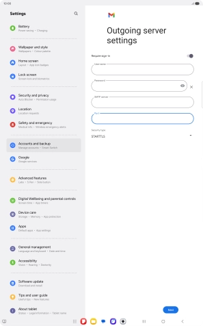 Press the drop down list below 