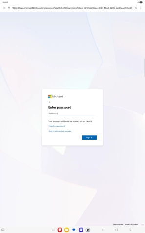Press Password and key in the password for your email account.
