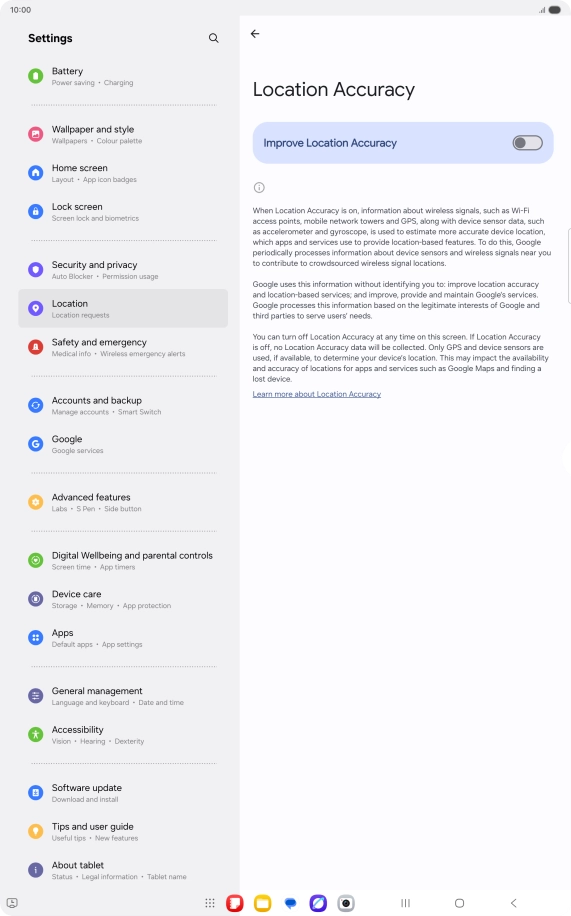 If you press the indicator next to 