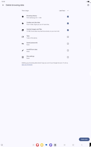 Press the fields next to the required data types.