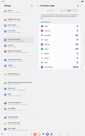 Press the drop down list.