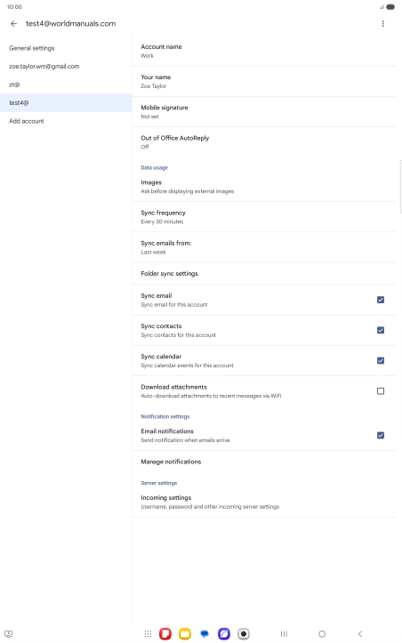 Press Account name and key in the required name.