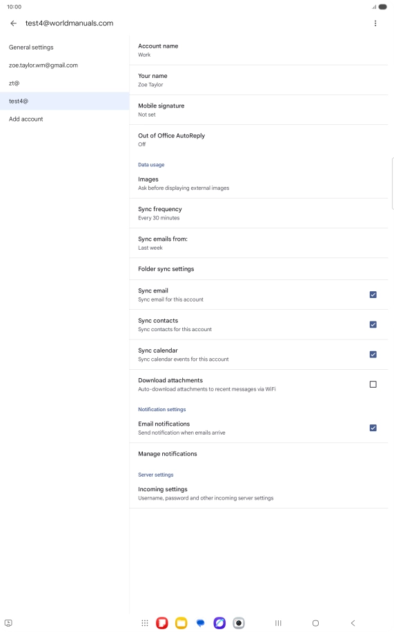 Press Account name and key in the required name.