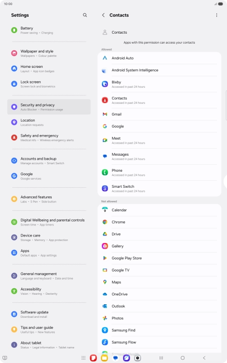 Press the required app.