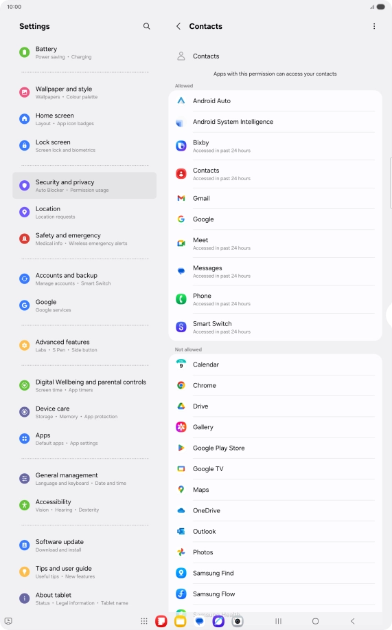 Press the required app.