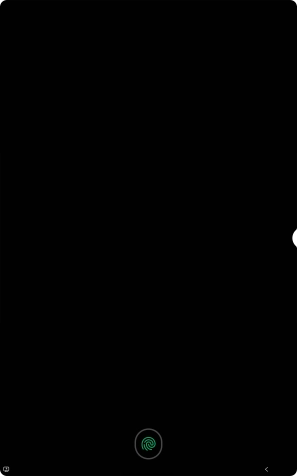 Place your finger on the fingerprint sensor to unlock your tablet.