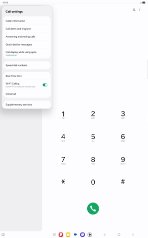 Press Supplementary services.