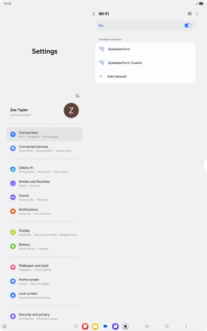 Press the menu icon.