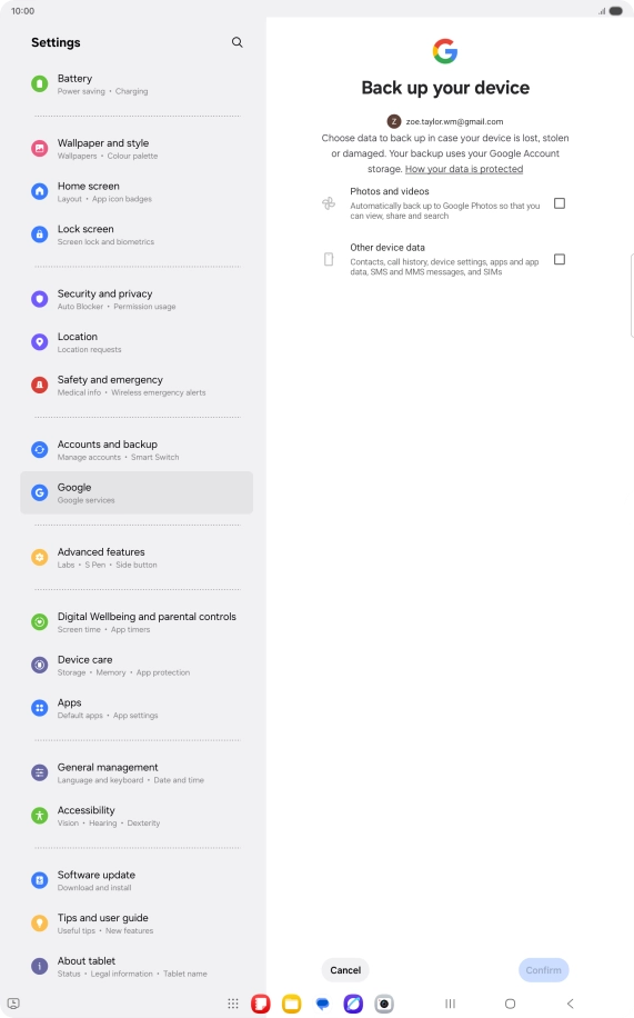 Press the required fields.