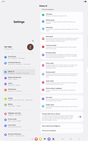 More examples of Galaxy AI usage are now displayed.