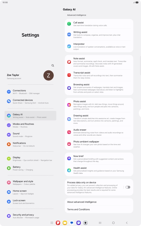 More examples of Galaxy AI usage are now displayed.