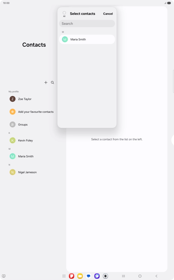 Press the field above 