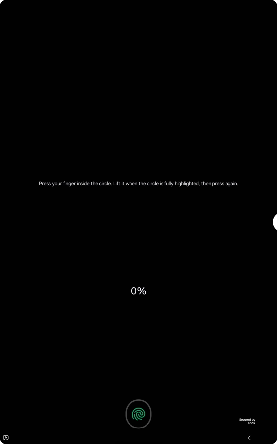 Follow the instructions on the screen to create the lock code using your fingerprint.