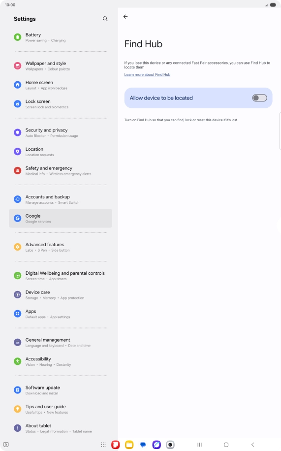 Press the indicator next to 