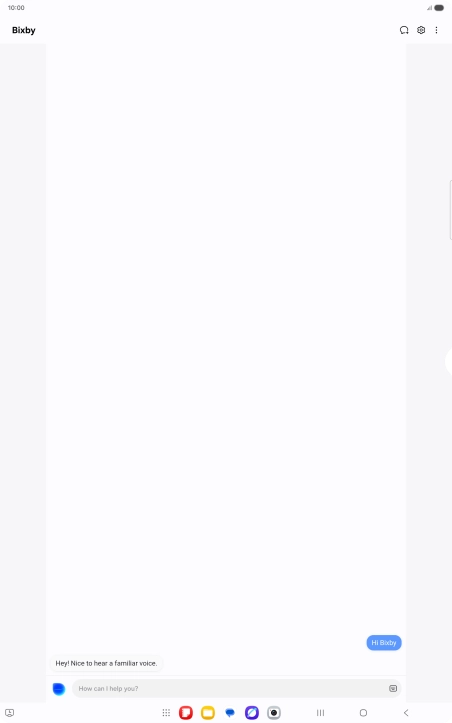 More examples of voice control commands are now displayed.