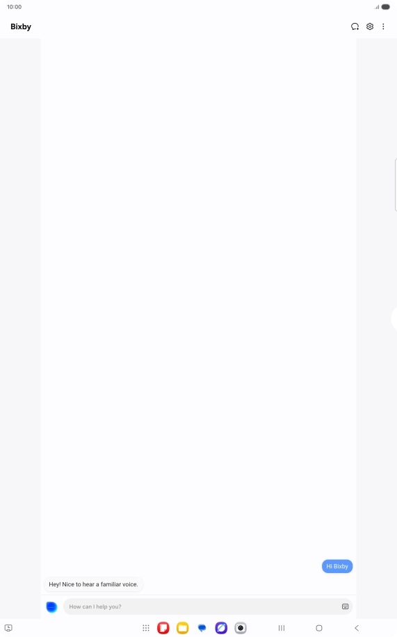 More examples of voice control commands are now displayed.