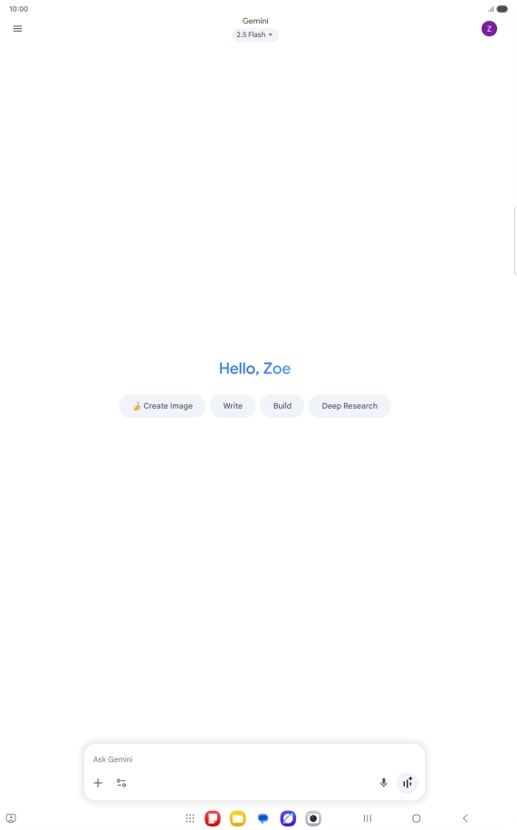 Press the profile icon.