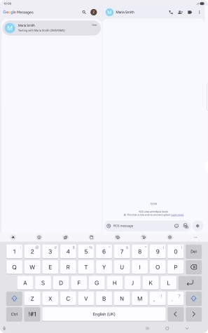 Select an existing conversation or create a new message and press the AI icon.