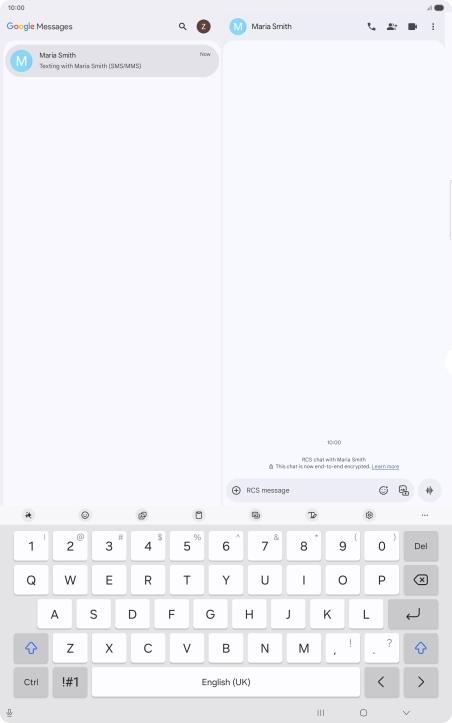 Select an existing conversation or create a new message and press the AI icon.