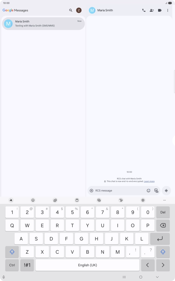Select an existing conversation or create a new message and press the AI icon.