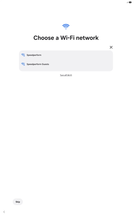 Press the required Wi-Fi network.