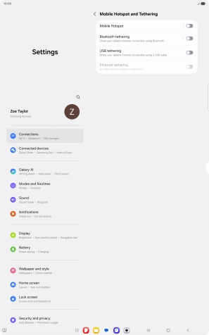 Press Mobile Hotspot.