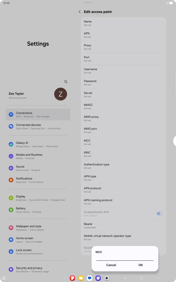Key in 234 and press OK.