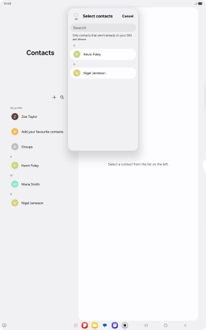 Press the field above 