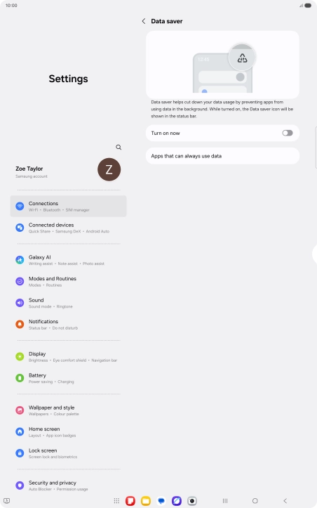 Press the indicator next to 